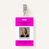 Ihr Unternehmen Foto ID Abzeichen Ausweis (Vorderseite mit Klammer)