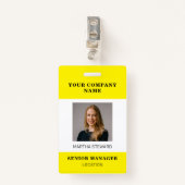 Ihr Unternehmen Foto ID Abzeichen Ausweis (Vorderseite mit Klammer)