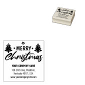 Ihr Unternehmen, frohe Weihnachtsadresse, Gummistempel (Stempel)