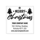 Ihr Unternehmen, frohe Weihnachtsadresse, Gummistempel (Prägung)
