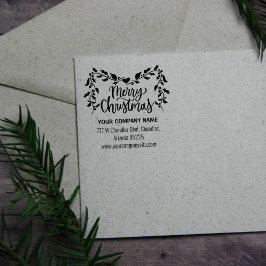 Ihr Unternehmen, frohe Weihnachtsadresse, Gummistempel