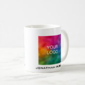 Ihr Unternehmen Logo-Add-Name Text modern Kaffeetasse (VorderseiteRechts)