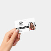 Ihr Unternehmen Logo Foto Name ID Abzeichen Ausweis (Handheld)