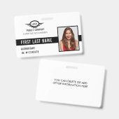 Ihr Unternehmen Logo Foto Name ID Abzeichen Ausweis (Vorder- & Rückseite)