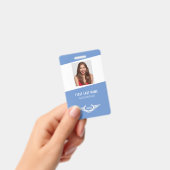 Ihr Unternehmen Logo Foto Name ID Abzeichen Ausweis (Handheld)