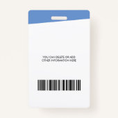 Ihr Unternehmen Logo Foto Name ID Abzeichen Ausweis (Rückseite)