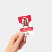 Ihr Unternehmen Logo Foto Name ID Abzeichen Ausweis (Handheld)