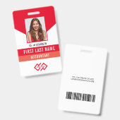 Ihr Unternehmen Logo Foto Name ID Abzeichen Ausweis (Vorder- & Rückseite)