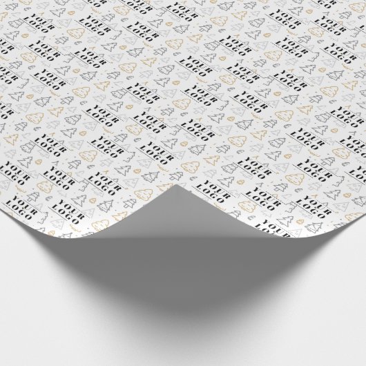 Ihr Unternehmen Logo für Weihnachtsbaum Geschenkpapier (Ecke)
