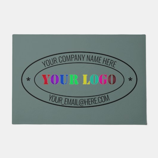 Ihr Unternehmen Logo Name Text Personalisiert Offi Fußmatte (Vorderseite)