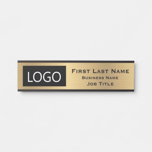 Ihr Unternehmen Logo Office Door Sign Gold Türschild (Vorderseite )