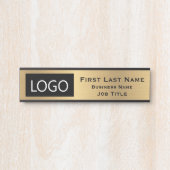 Ihr Unternehmen Logo Office Door Sign Gold Türschild (Vorderseite )