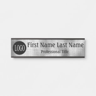 Ihr Unternehmen Logo Office Door Signieren Silber  Türschild