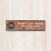 Ihr Unternehmen Logo Office Tür Zeichen rustikales Türschild (Vorderseite )