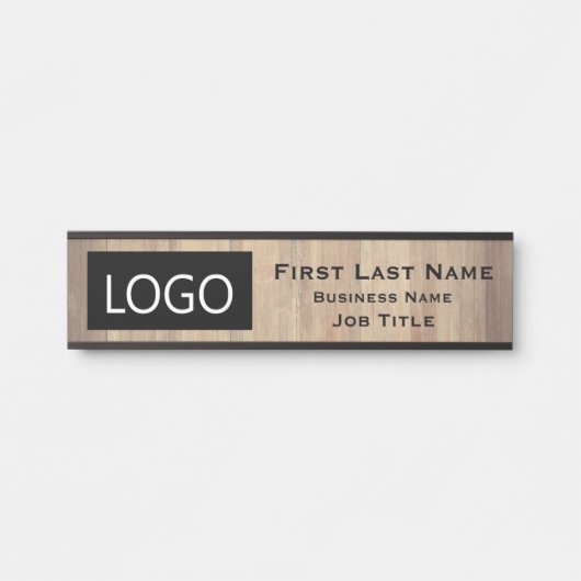 Ihr Unternehmen Logo Office Tür Zeichen rustikales Türschild (Vorderseite )