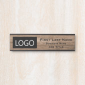 Ihr Unternehmen Logo Office Tür Zeichen rustikales Türschild (Vorderseite )