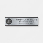 Ihr Unternehmen Logo Office Türsignierung Metallic Türschild (Vorderseite )