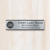 Ihr Unternehmen Logo Office Türsignierung Metallic Türschild (Vorderseite )