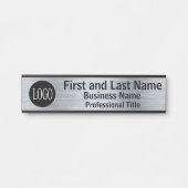 Ihr Unternehmen Logo Office Türsignierung Metallic Türschild (Vorderseite )