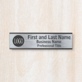 Ihr Unternehmen Logo Office Türsignierung Metallic Türschild (Vorderseite )