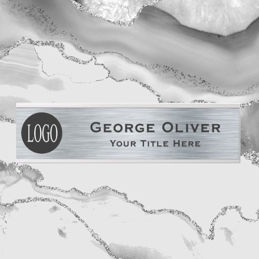 Ihr Unternehmen Logo Office Türsignierung Metallic Türschild