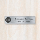 Ihr Unternehmen Logo Office Türsignierung Metallic Türschild (Vorderseite )