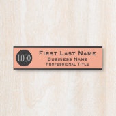 Ihr Unternehmen Logo Office Türsignierung Peach Or Türschild (Vorderseite )