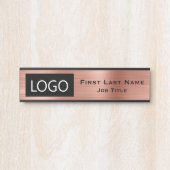Ihr Unternehmen Logo Office Türsignierung Rose Gol Türschild (Vorderseite )