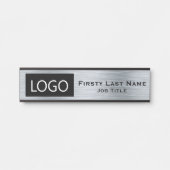 Ihr Unternehmen Logo Office Türsignierung Silber Türschild (Vorderseite )