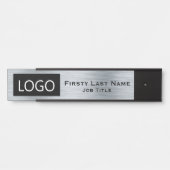 Ihr Unternehmen Logo Office Türsignierung Silber Türschild (Vorderseite )