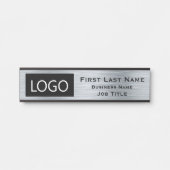 Ihr Unternehmen Logo Office Türsignierung Silber Türschild (Vorderseite )