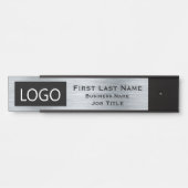 Ihr Unternehmen Logo Office Türsignierung Silber Türschild (Vorderseite )