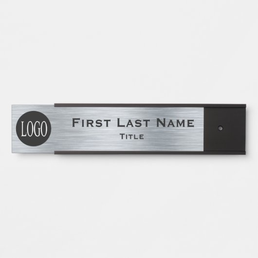 Ihr Unternehmen Logo Office Türsignierung Silver L Türschild (Vorderseite )