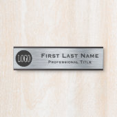 Ihr Unternehmen Logo Office Türsignierung Silver L Türschild (Vorderseite )