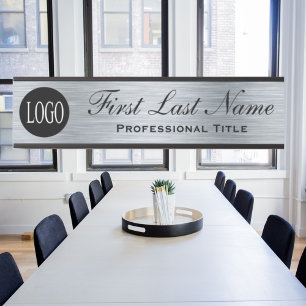 Ihr Unternehmen Logo Office Türsignierung Silver L Türschild