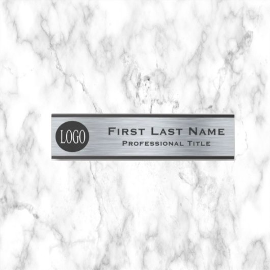 Ihr Unternehmen Logo Office Türsignierung Silver L Türschild