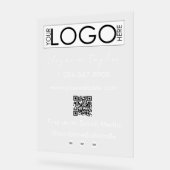 Ihr Unternehmen Logo speichern QR Code Social Medi Acrylschild (Winkel)