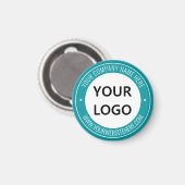 Ihr Unternehmen Logo Text Business Promotion Magne Magnet (Vorderseite/Rückseite)