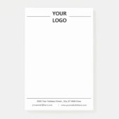 Ihr Unternehmen Logo Text Info Business Office Post-it Klebezettel (Vorderseite)