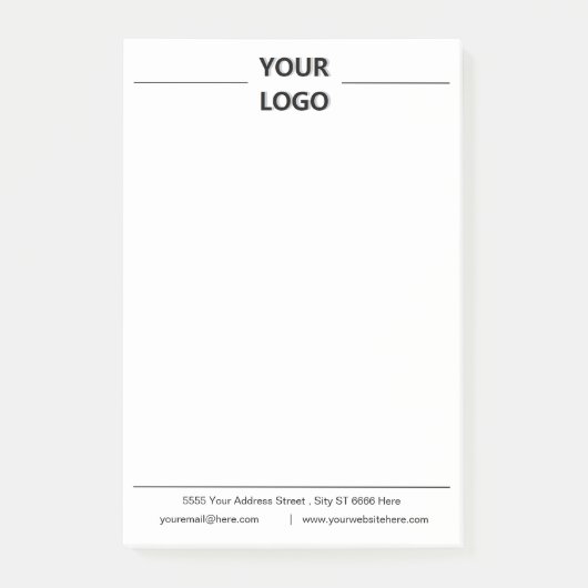 Ihr Unternehmen Logo Text Info Business Office Post-it Klebezettel (Vorderseite)