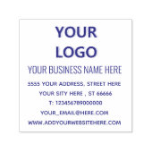 Ihr Unternehmen mit der Logo-Adresse Personalisier Permastempel (Design)