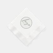 Ihr Unternehmen Napkins mit der Logo-Marke Serviette (Ecke)