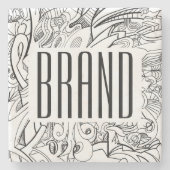 Ihr Unternehmen oder Ihre Markenbezeichnung und Ih Steinuntersetzer (Vorderseite)