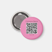 Ihr Unternehmen QR-Code für Website Pink Magnet (Vorderseite/Rückseite)