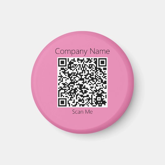 Ihr Unternehmen QR-Code für Website Pink Magnet (Vorne)