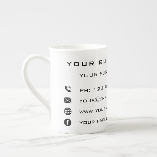 Ihr Unternehmen Werbeaktion personalisierte Mug Ge Porzellantasse (Links)