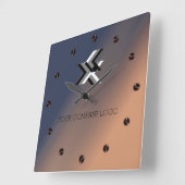 IHR UNTERNEHMENSLOGO,personalisiert,fügen Sie Ihre Quadratische Wanduhr (Winkel)