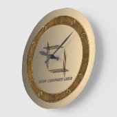 IHR UNTERNEHMENSLOGO,personalisiert,Ihren Text hin Große Wanduhr (Winkel)