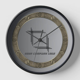 IHR UNTERNEHMENSLOGO,personalisiert,Ihren Text hin Uhr