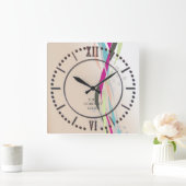 IHR UNTERNEHMENSLOGO, personalisiert Quadratische Wanduhr (Zuhause)